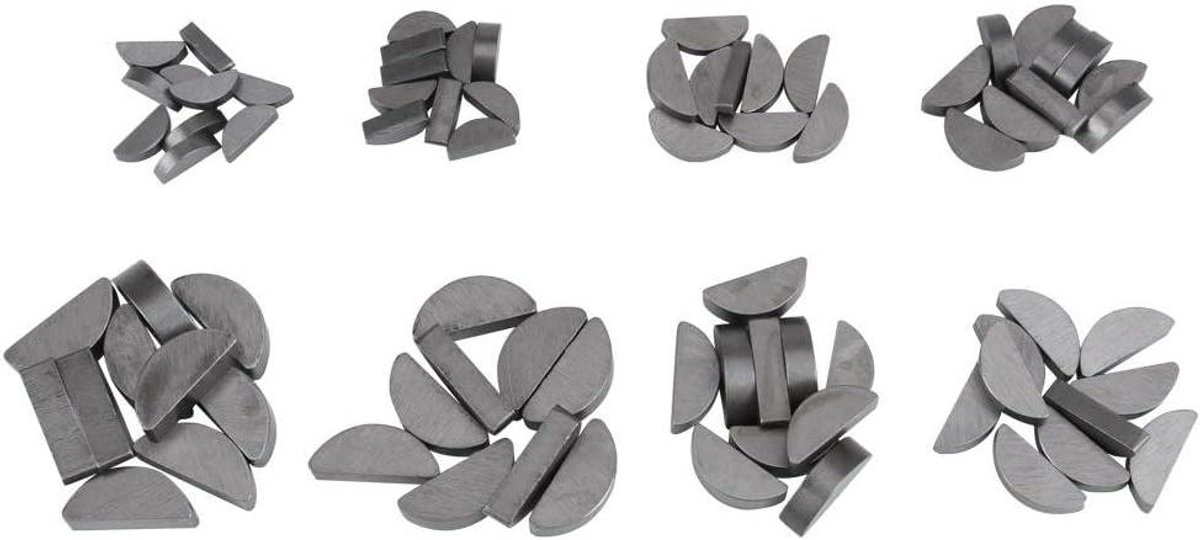 Veerwiggen Set - Metalen Schijven - Mechanische Verbindingen - 8 Verschillende Maten - 80 Stuks - Metaal