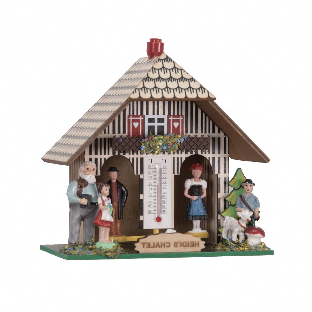 Weerhuis Heidi - Weerhuisje Thermometer - Weersvoorspelling Thuis - Met Heidi Figuren - Niet gespecificeerd - Gekleurd