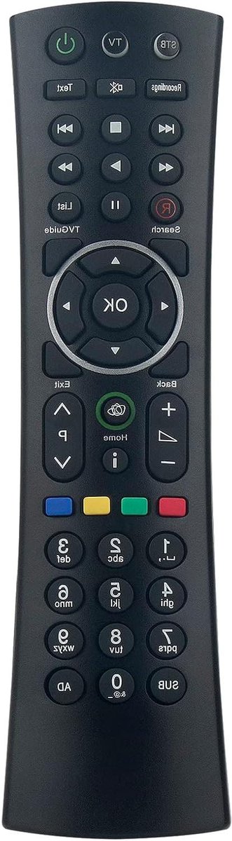 Vervangende Afstandsbediening - Universele Afstandsbediening - TV Bediening - Geen Installatie Vereist - 16 x 4 x 1 cm - Zwart