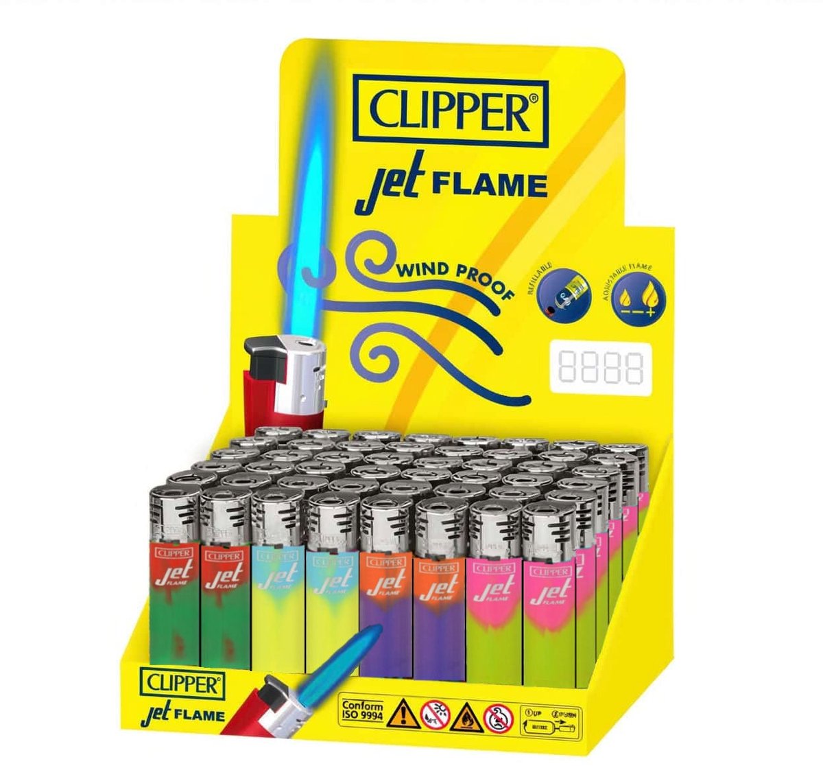 Clipper Jet Flame "Nebula Mix #3" Display (48 stuks)