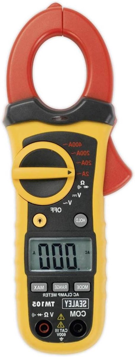Digitale Klem Multimeter - Stroomtang Meter - Elektrische Metingen - NCVD Detectie - 22.3 cm - Rood