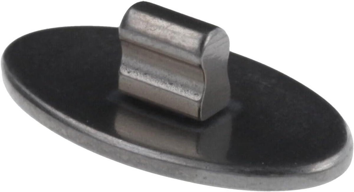 Titanium Neuspads - Brilpads Neuskussens - Bril Reparatie - Allergievrij Kliksysteem - 13 mm Ovaal - Titanium