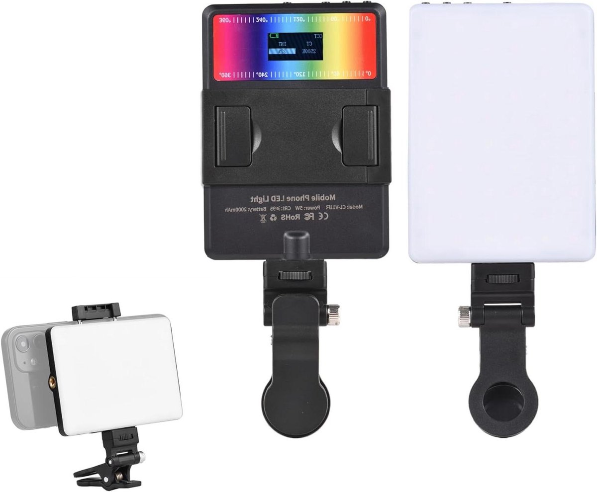 RGB LED Licht - Vlog Licht Tweekleurig - Video Opnames Maken - 24 Lichteffecten - 5W - Zwart