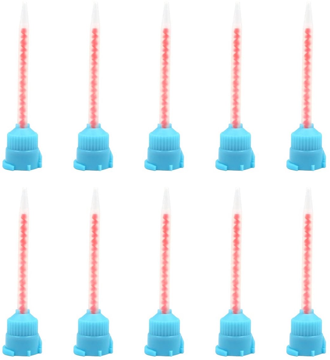 Set van 20 statische mengnozzles voor epoxy en hars, mengpistool accessoires, ideaal voor precisie en gelijkmatige menging