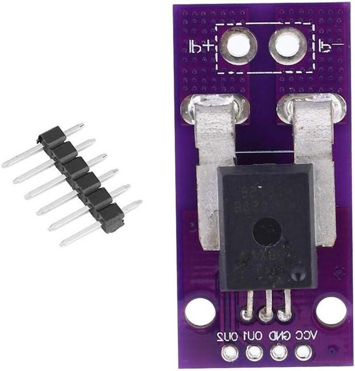 Hall Effect Sensor Module - Stroom Sensor - Stroom Meten - Laag Energieverlies - 50A - Zwart