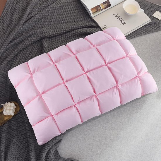 Hotel Slaapkussen - Bedkussen Dons Alternatief - Comfortabel Slapen - Plantaardige Dons Alternatief - 50x90 cm - Roze