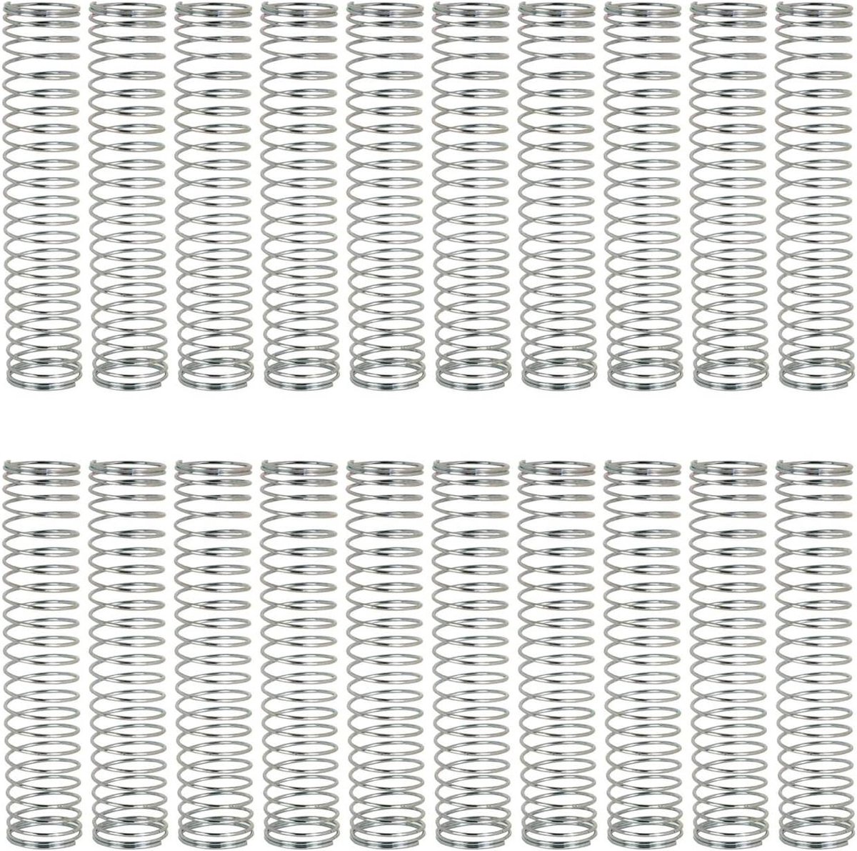 Drukveren Roestvrij Staal - Trekveren Compressieveren - Reparaties Doe Het Zelf - 304 Roestvrij Staal - 0.5x4x50mm - Zilver