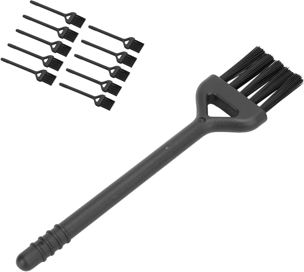 Set van 10 Reinigingsborstels voor Scheerapparaten en Trimmers met Nylon Haren en PP Handvat - Ideaal voor Onderhoud en Schoonmaak van Elektrische Apparaten