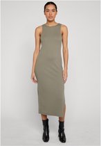 Urban Classics - Racerback Rib Lange jurk - XXL - Olijfgroen