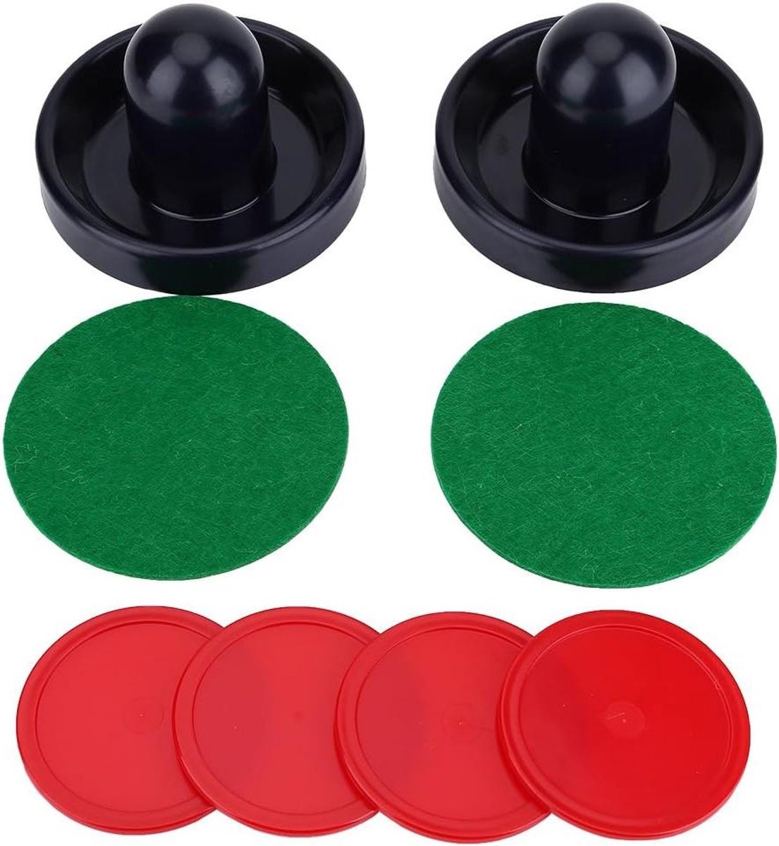 Air Hockey Set - Pushers Pucks - Spel Verbeteren - Lichtgewicht Plastic - 2 Stuks 4 Pucks - Meerdere Kleuren