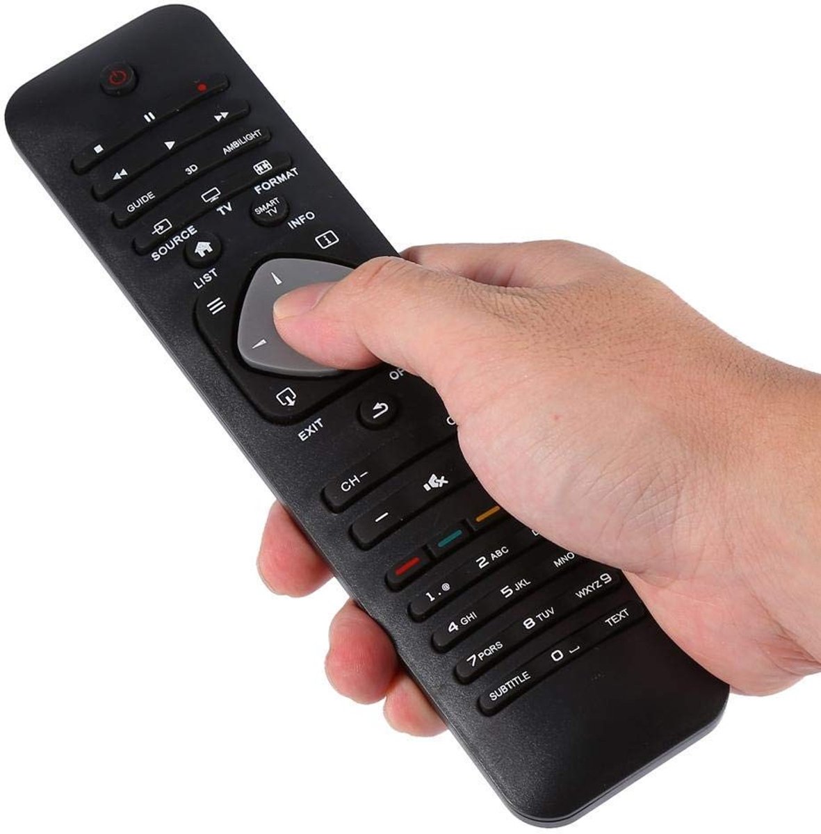 aladdien - Vervangende Afstandsbediening - Universele TV Afstandsbediening - 8 Meter Bereik - Zwart - Geschikt voor LCD en LED TV - Compact en Gebru..