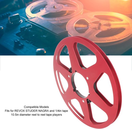 Opneemspoel Lege Spoel - Geluidsband Spoel - Tape Recorder Reparatie - 6 Windweerstandsgaten - 105 Inch - Zilver — afbeelding 4