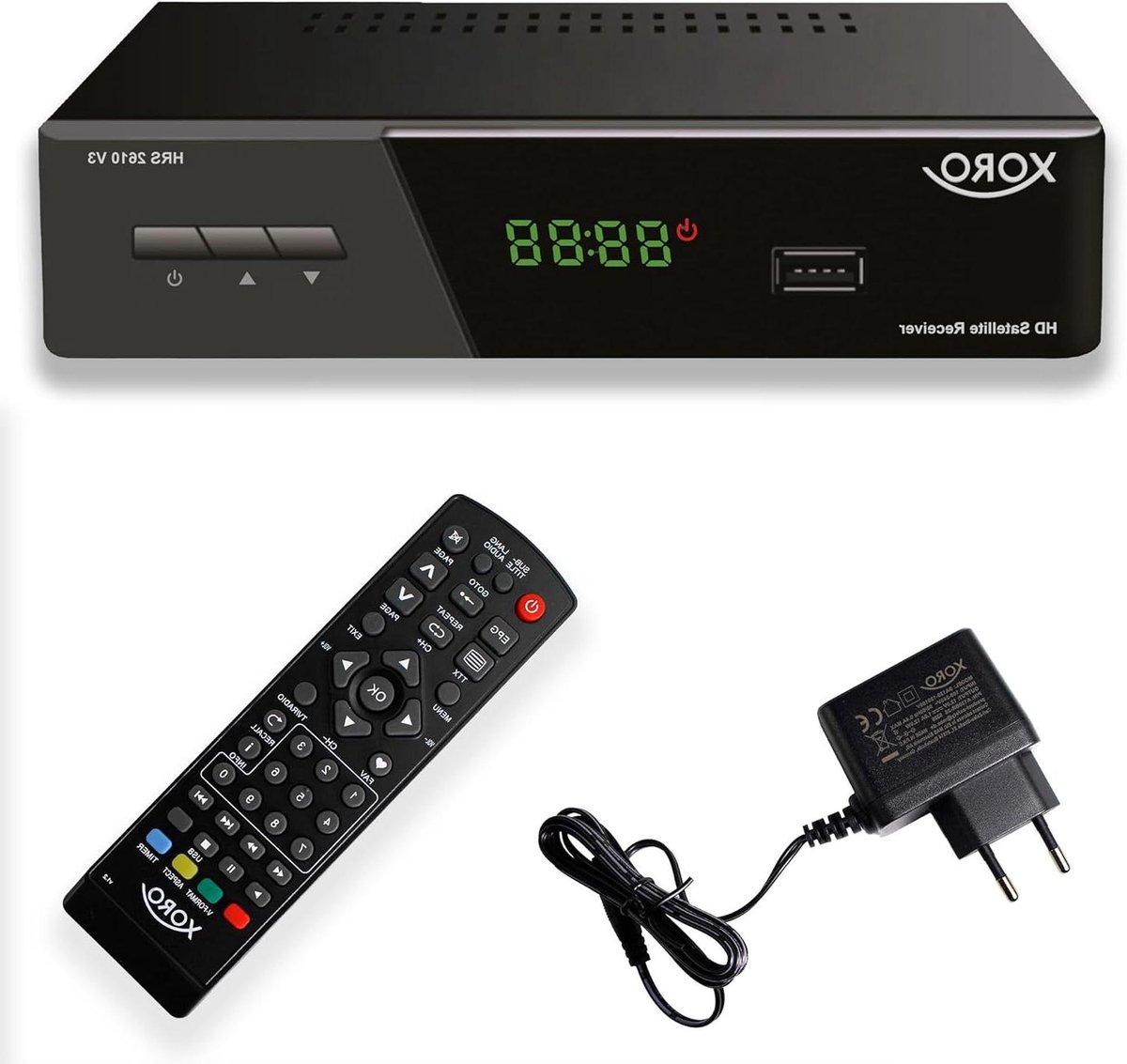 Digitale satellietontvanger - Satellietontvanger DVB-S2 - Televisie kijken - Compatibel met Unicable - 325 Gram - Zwart