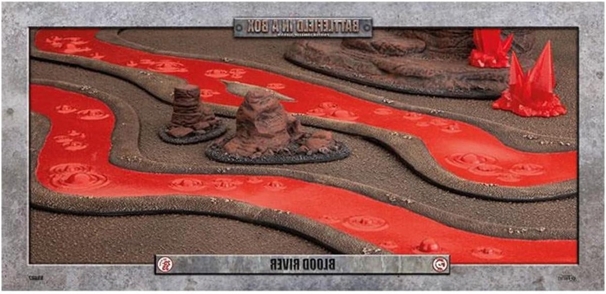 Slagveld Doos - Miniatuur Spel - Tafelspel Spelen - Bloedrivier Thema - 6ft - Rood