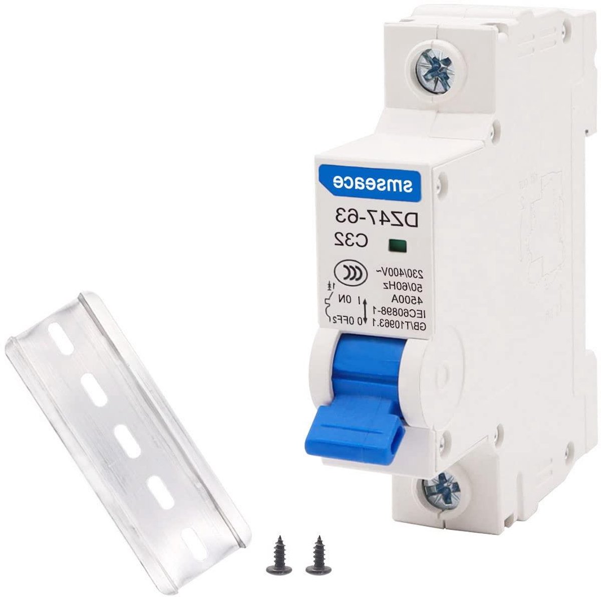 Miniatuur Stroomonderbreker - Zekering Automaat - Circuit Beveiliging - Enkelpolig - 32A 230V - Wit
