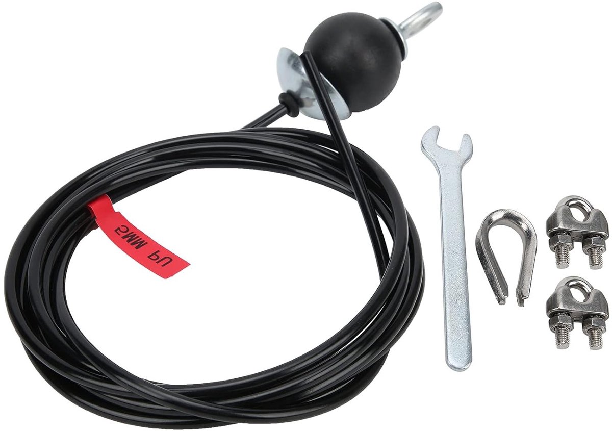 Dailygoods- Veiligheidskabel 5 mm - Roestvrij Staal - Verstelbare Lengte - Corrosiebestendig - Fitness Kabelsysteem - 220 lb Trekkracht - Fitnesskabel