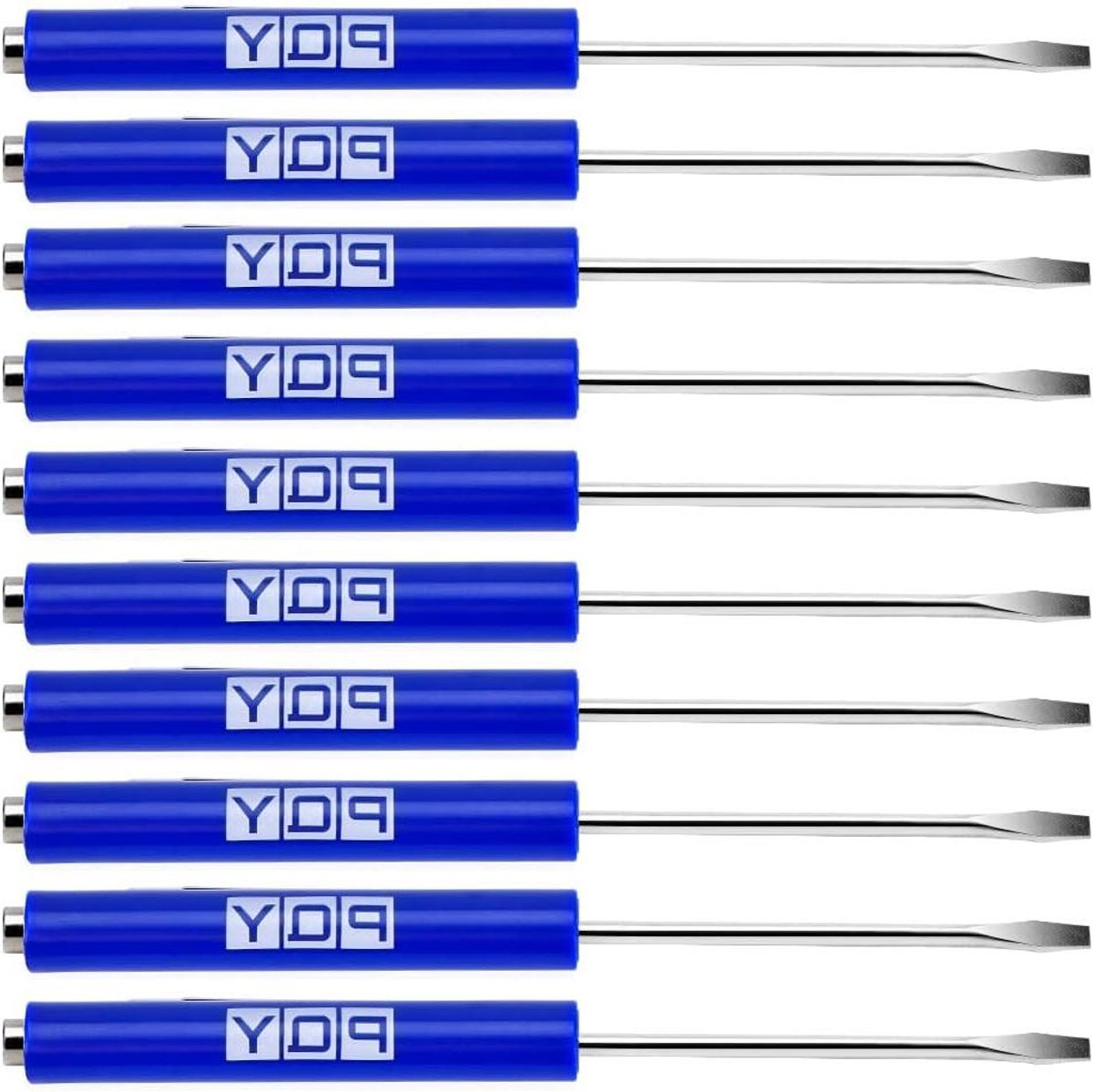 Mini Schroevendraaiers - Pocket Clips Schroevendraaiers - Kleine Reparatie Klussen - Sterke Magnetische Tip - 10 Stuks - Blauw