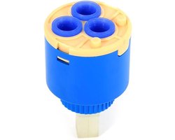 Keramische Kraan Cartridge - Kraanventiel Binnenwerk - Lekkende Kraan Repareren - Waterlekkage Voorkomen - 35mm of 40mm - Blauw