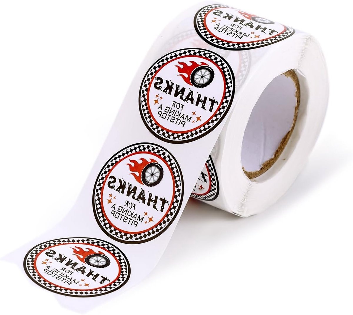 500 Stuks Zelfklevende Stickers voor Raceauto's, Rond 3.8cm, Perfect voor Verjaardagsfeestjes en Cadeau Decoratie voor Jongens en Mannen