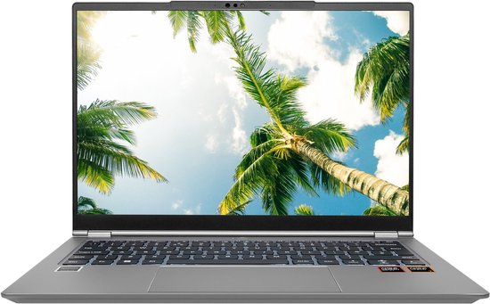 SKIKK Green 7 AMD - 14 inch aluminium laptop met AMD Ryzen AI 7 350, 16GB DDR5, 1TB SSD, Radeon 860M, 3K 120Hz-scherm, WiFi 6E en USB-C-opladen.