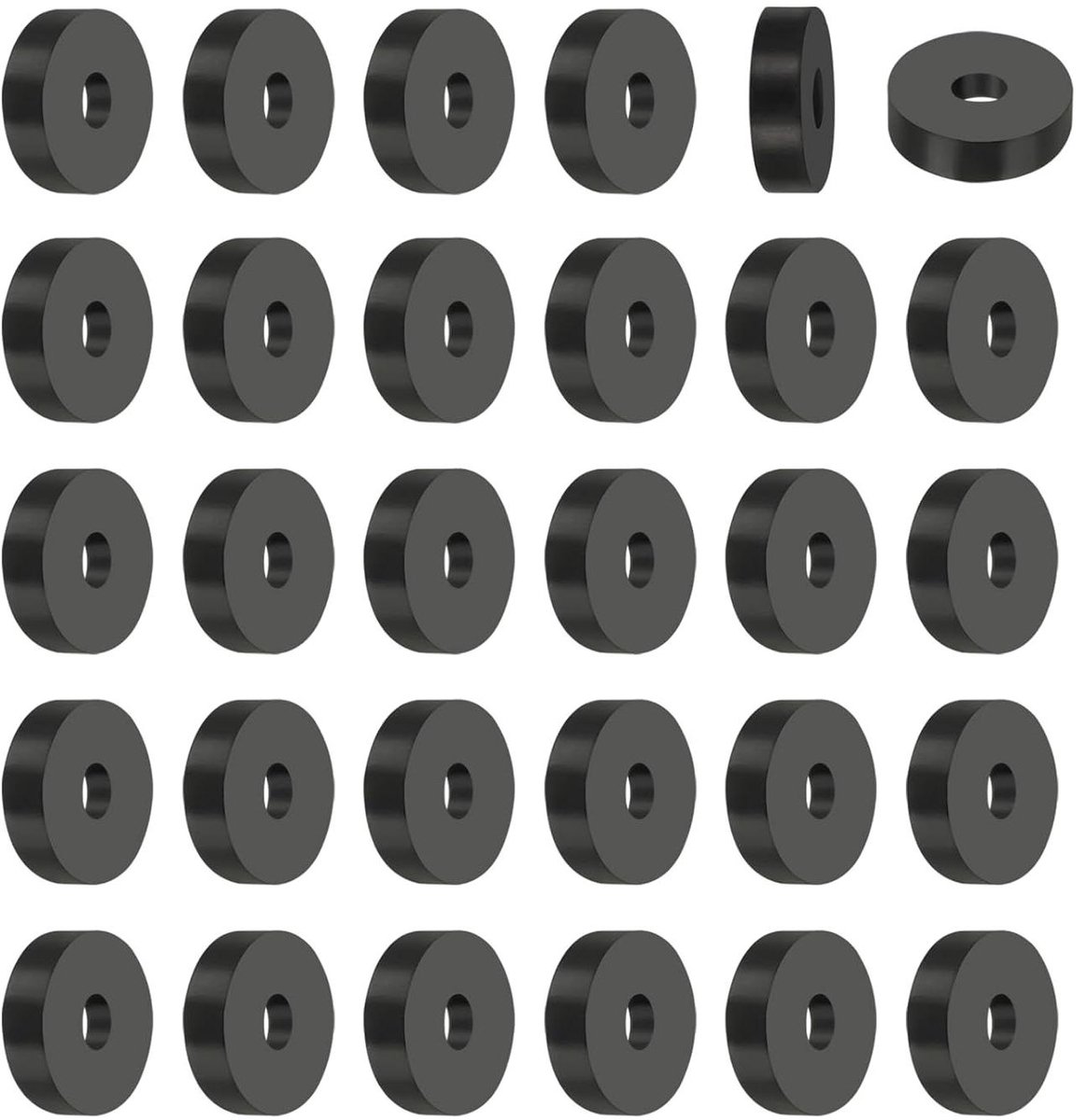 Rubberen Afdichtringen - Trillingsdempers Spacer - Trillingen Dempen - Oliebestendig Materiaal - 50 stuks 6mm ID - Zwart