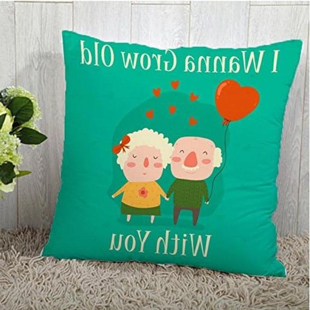 Valentijn Kussenhoes - Liefdes Kussenhoes - Liefde Uiten - Zachte Poly Satijn - 40 x 40 cm - Meerkleurig