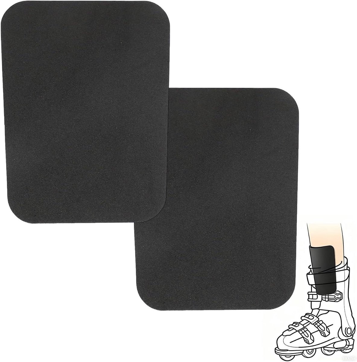 Snowboard Scheenbeschermers - Ski Binnenschoen Pads - Wintersport Bescherming - Snijdbaar Schuim - 165x127cm - Zwart