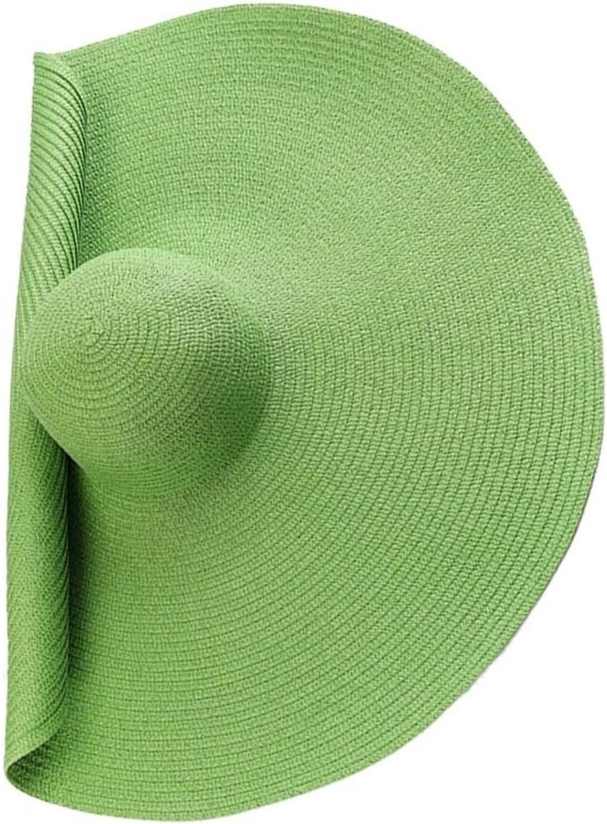 Oversized Strandhoed met Brede Rand, Vouwbare Strohoed voor Vrouwen, Ideaal voor Zomer en Zonbescherming