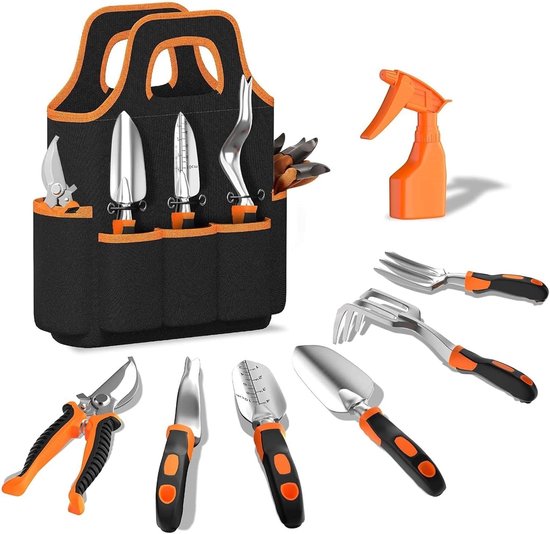 8-delige tuingereedschapset, complete tuinset, tuincadeau, inclusief opbergtas. van Esschert Design — afbeelding 2