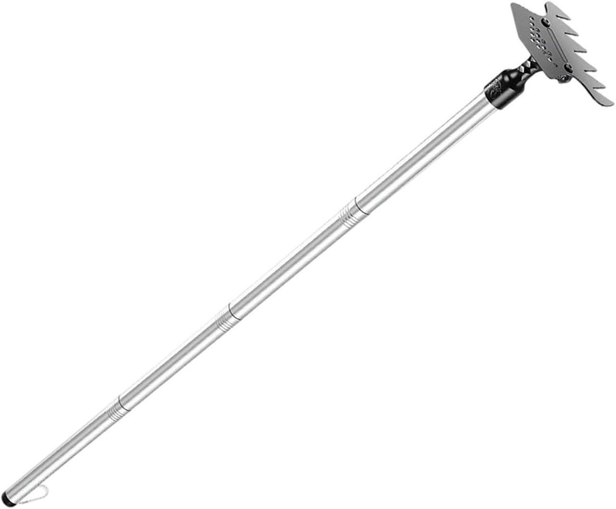 Schoffel Tuin - Hark Verstelbaar - Onkruid Wieden - Ergonomische Steel - Tot 98.5 cm - Grijs