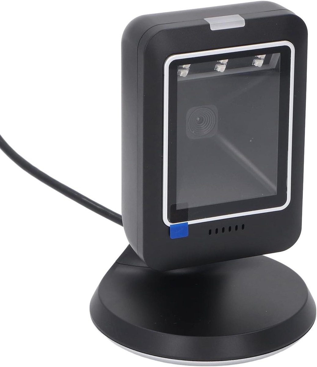 Barcodescanner - QR scanner - Winkelautomatisering - Omnidirectioneel scannen - Desktop model - Zwart