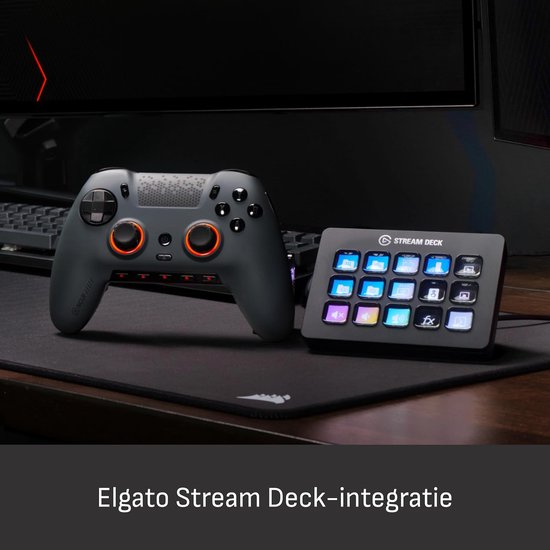 Draadloze Gamecontroller - PC Controller - PC Gaming - Hall-effect Anti-drift - 16.5 x 10.75 cm - Staalgrijs — afbeelding 3
