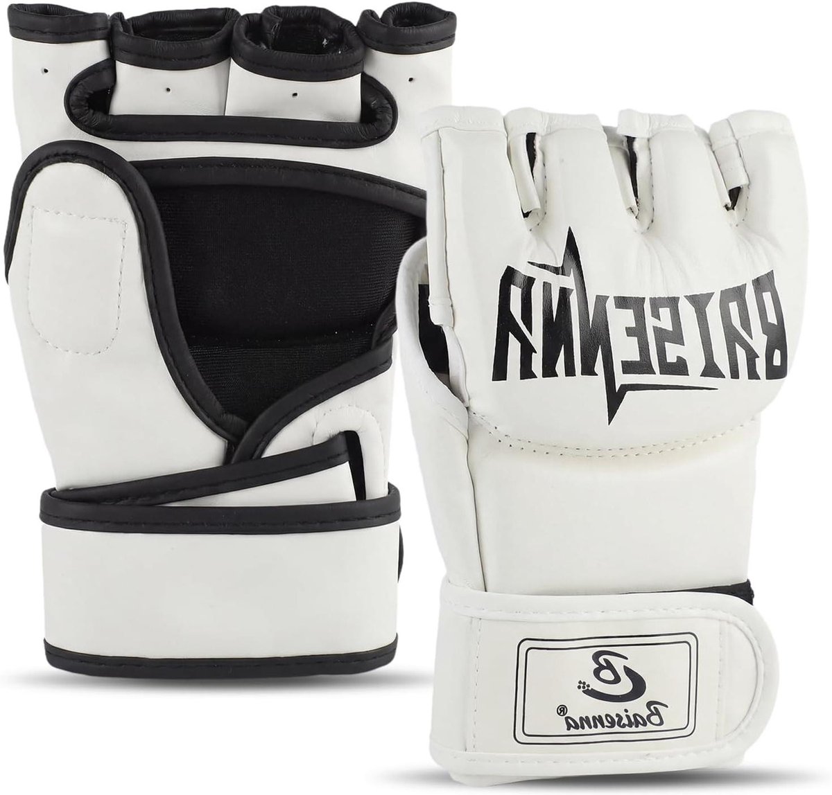 Bokshandschoenen - Vechtsport handschoenen - Intensieve training - Verstelbare klittenbandsluiting - One size - Wit