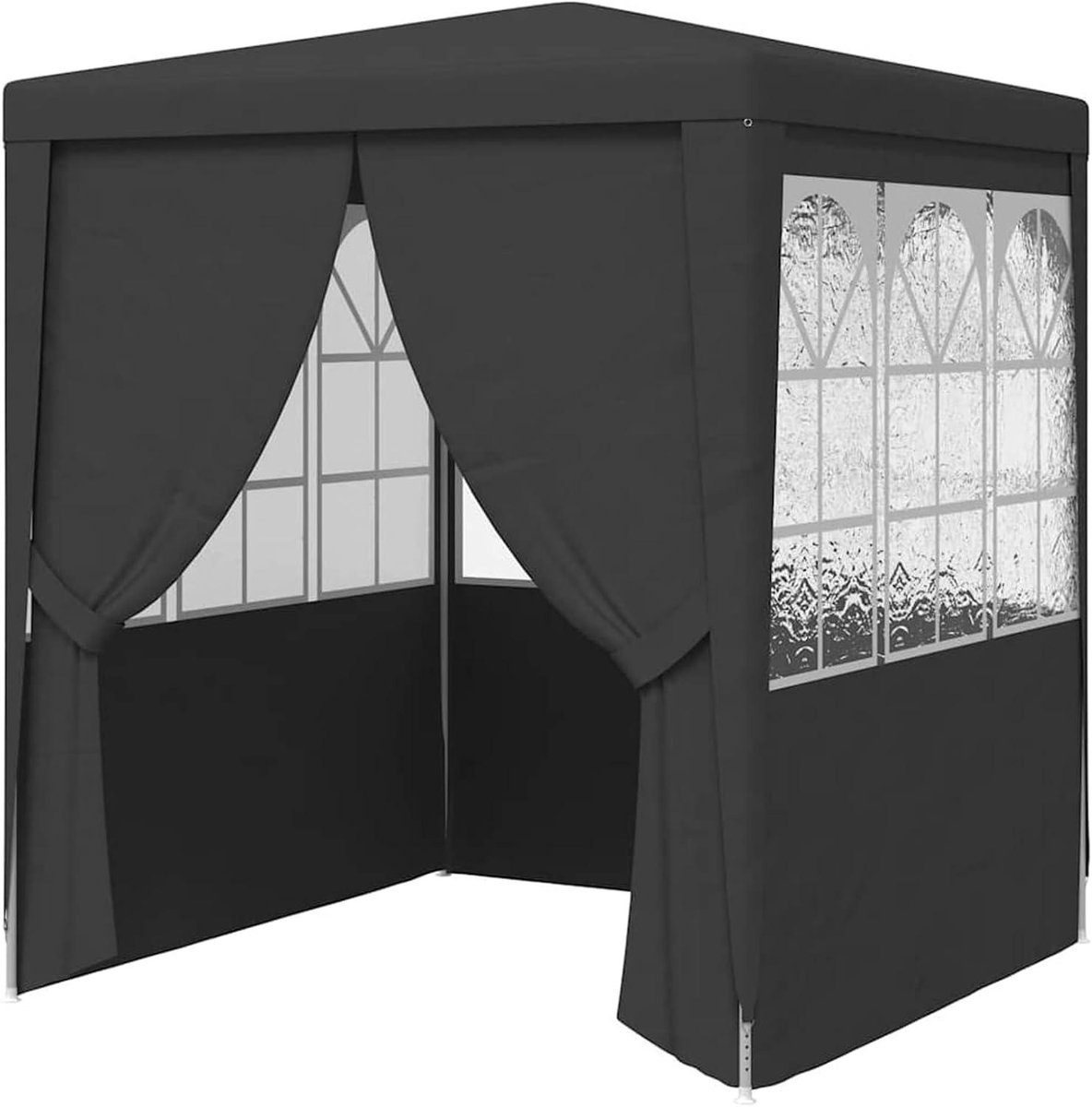 Partytent met zijwanden - Tuinpaviljoen waterdicht - Feesten en evenementen - Stabiel stalen frame - 25 x 25 meter - Antraciet
