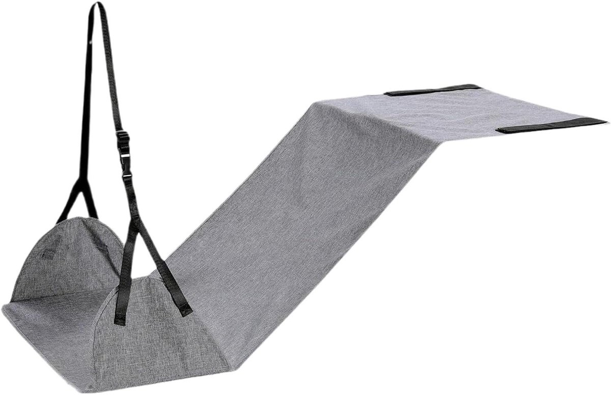 Vliegtuig Voet Hangmat - Draagbare Reissteun - Comfortabel Reizen - Verstelbare Beenondersteuning - 100x45cm - Zwart
