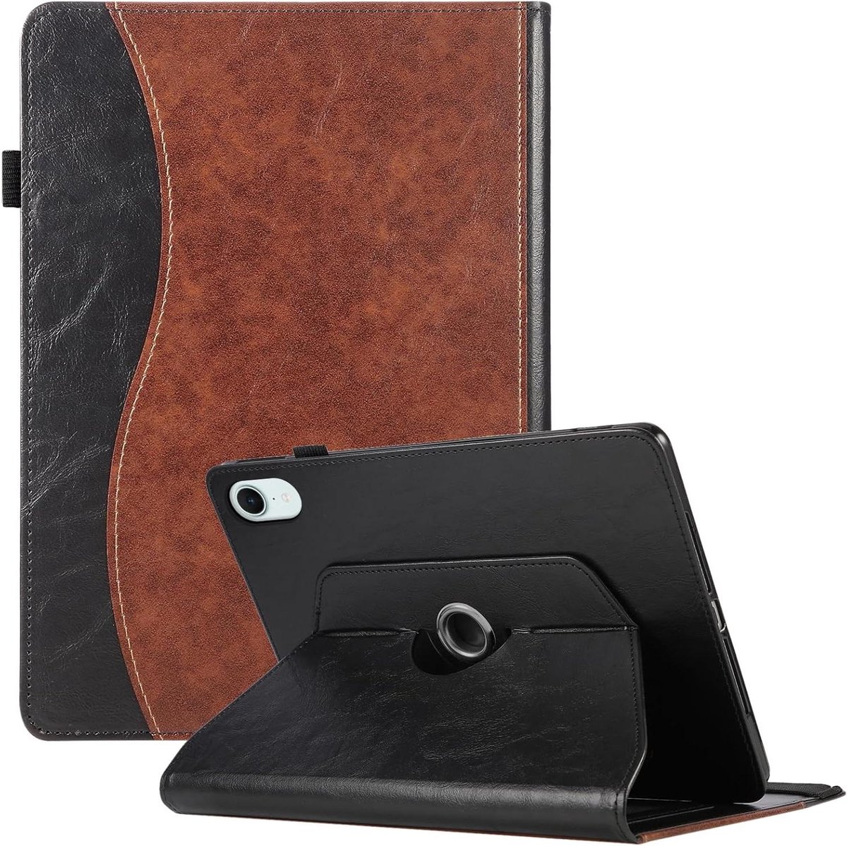 Tablethoes Draaibaar - Beschermhoes iPad Mini - Zakelijk Gebruik - 360 Graden Standaard - 83 Inch - Bruin