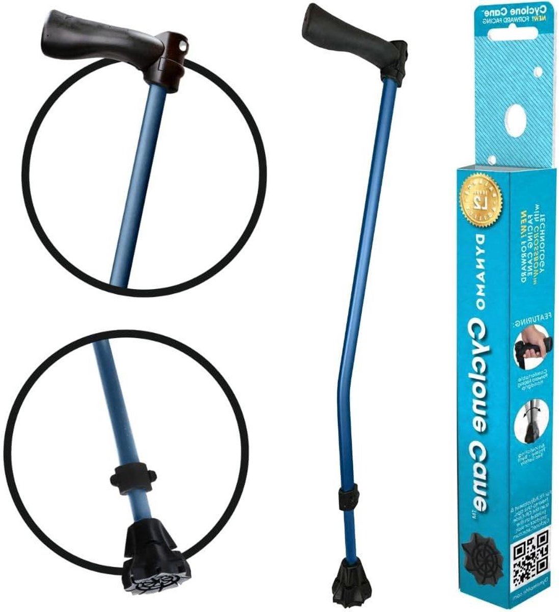 Wandelstok - Houdingsstok - Ondersteuning Lopen - Zelfnivellerende Tip - Verstelbaar - Blauw