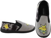 Pokémon - Pantoffels kinderen voor jongens - Pikachu Sloffen kind slip-on - Schoenen van 2 tot 8 jaar - Maat 35 - Grijs