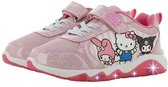 Hello Kitty - Schoenen voor meisjes met lichtjes - Kuromi en Hello Kitty Sneakers voor kinderen met klittenband - Lichtgevende kindersneaker - Maat 30 - Roze