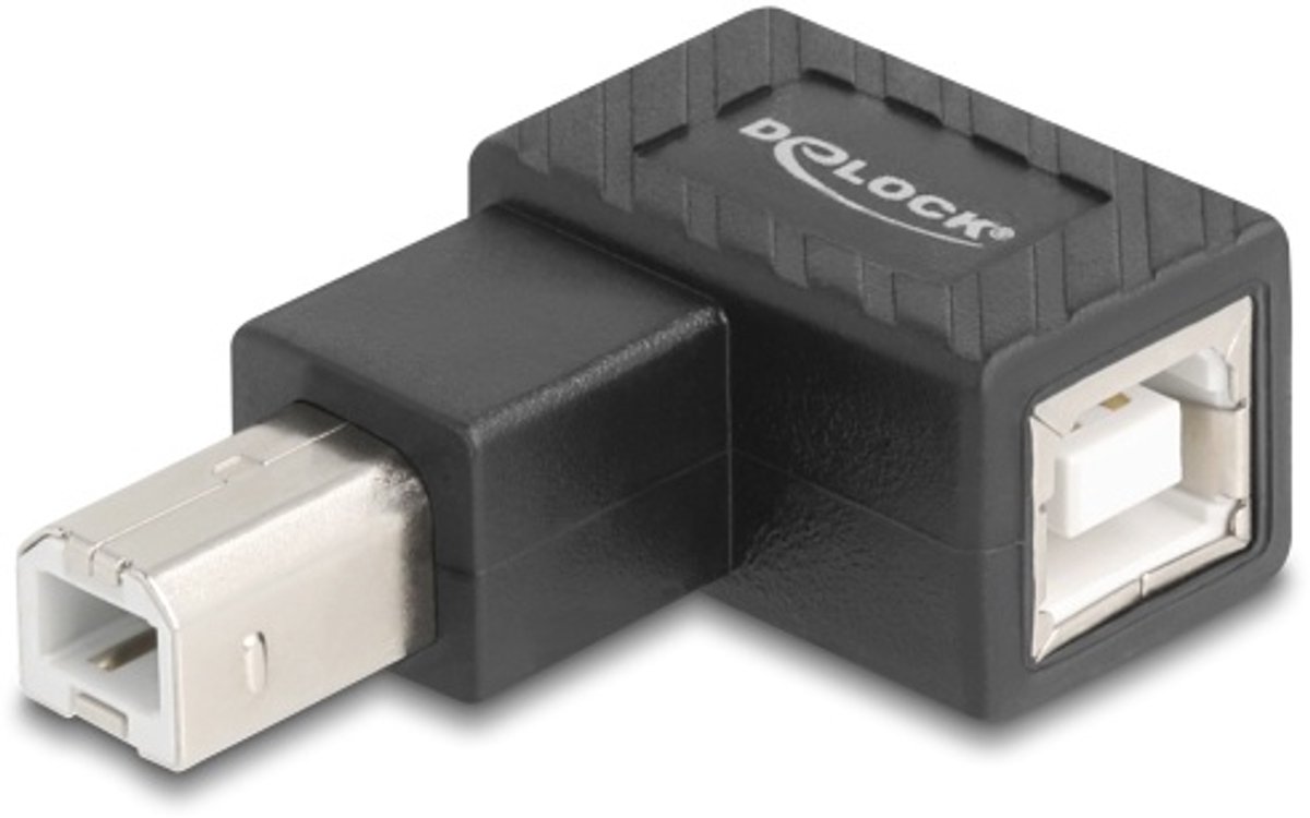 Delock USB 2.0 Adapter USB Type-B male to USB Type-B female 90° left angled