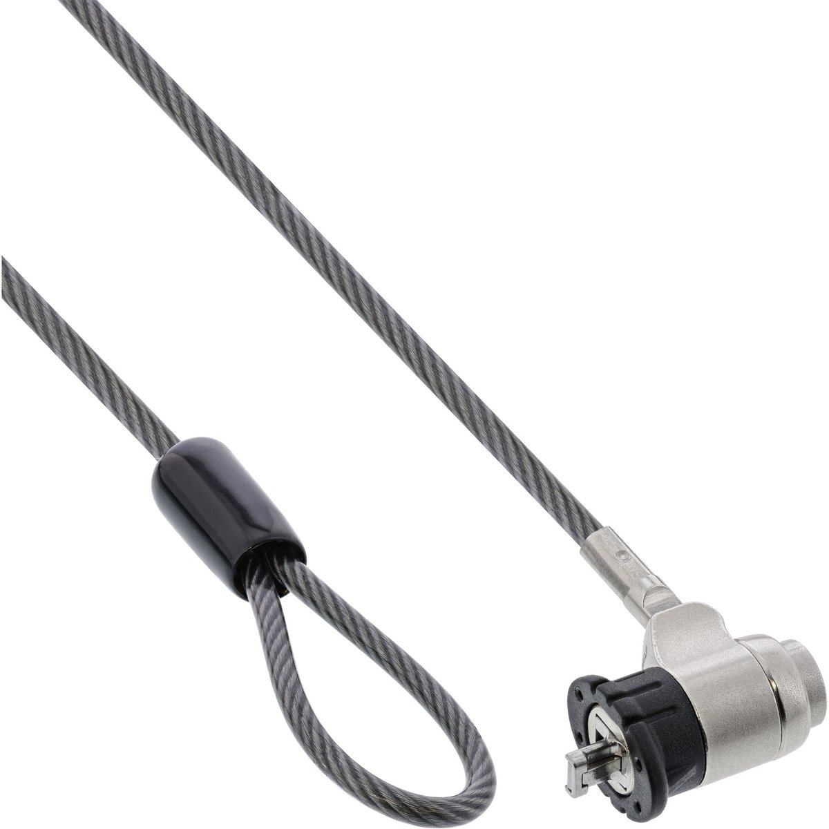 InLine® Veiligheidsslot voor laptop, met sleutel, diam.: 4.4mm, * L: 200cm
