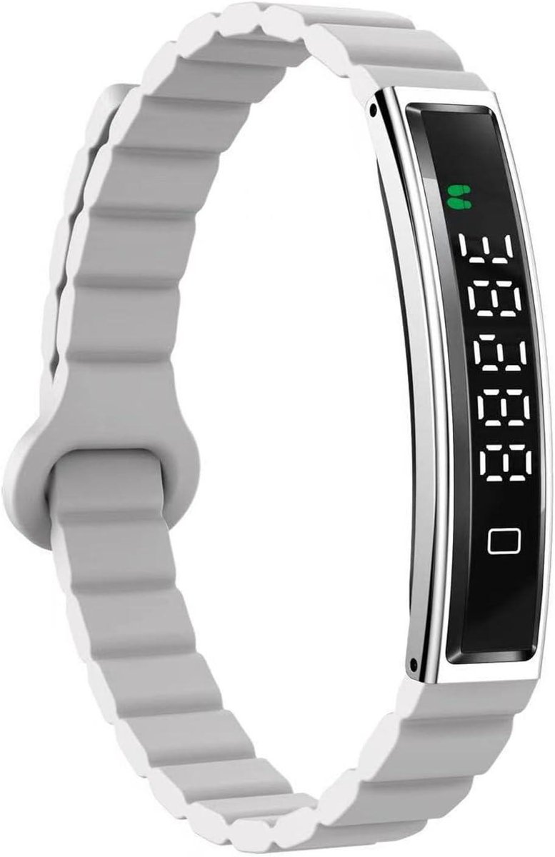 Slimme Armband - Fitness Tracker - Activiteiten Meten - Afstandsbediening Camera - 16.5 gram - Zilver