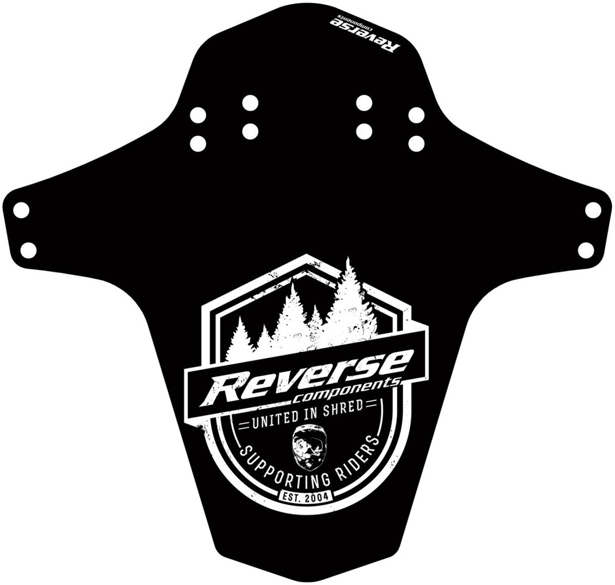 Reverse Mudfender Supporting Riders Black-white - UNI