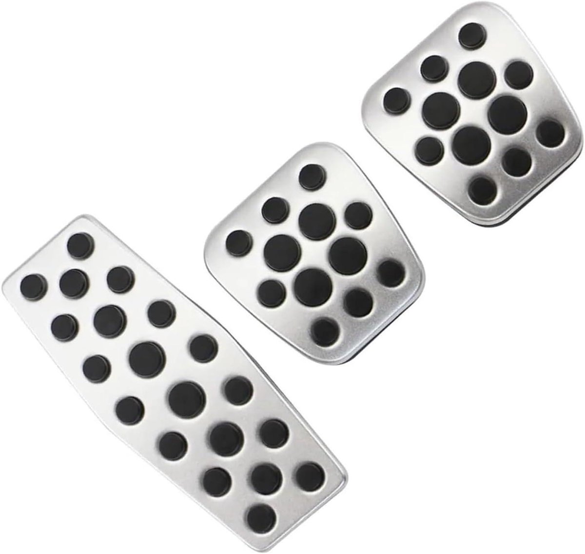 Pedaalkappen Auto - Voetpedaal Covers - Verbeter Rijervaring - Antislip Aluminium - MT - Zwart