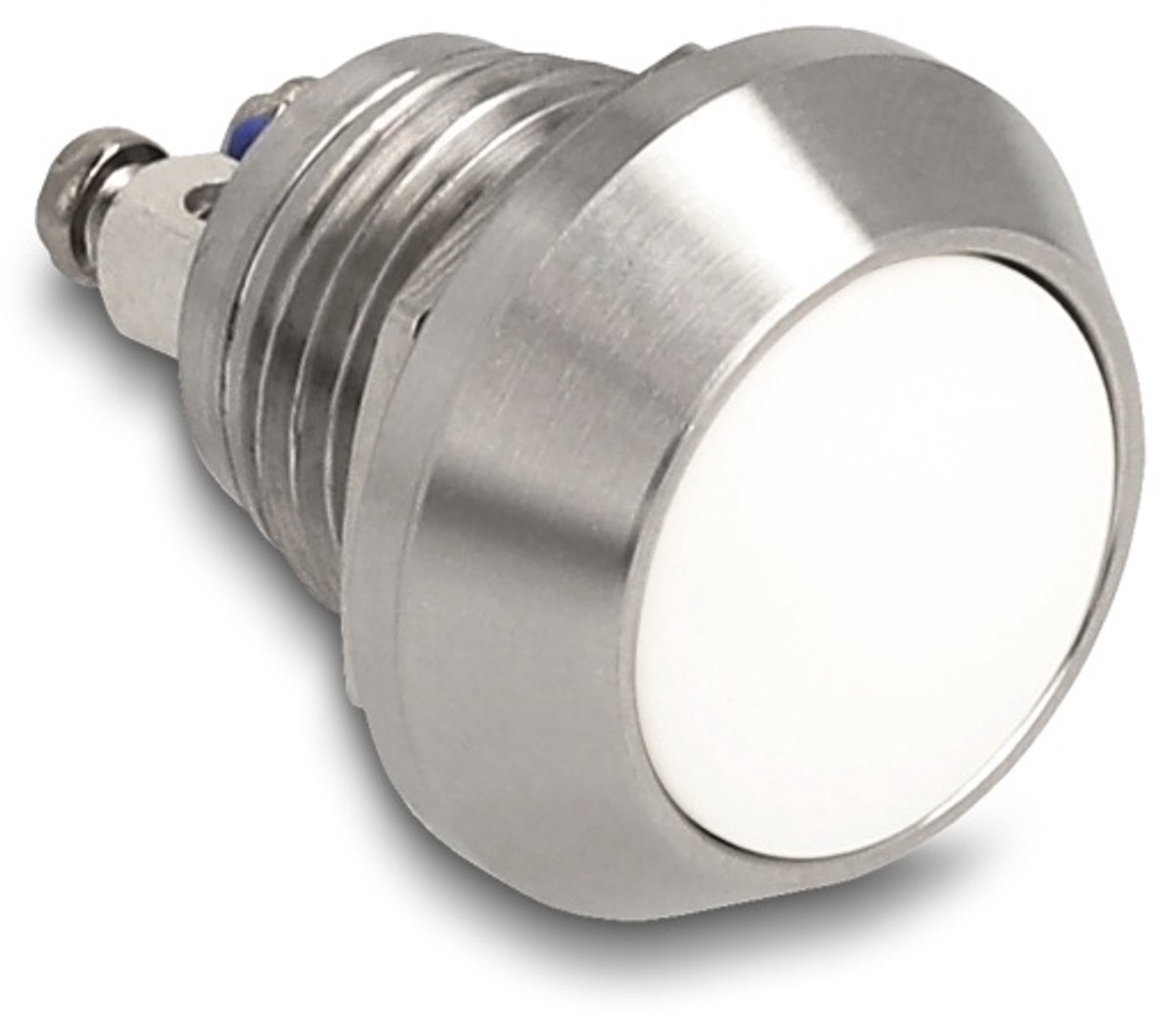 Delock Push Button for Installation 12 mm 2 x Screw Terminal white