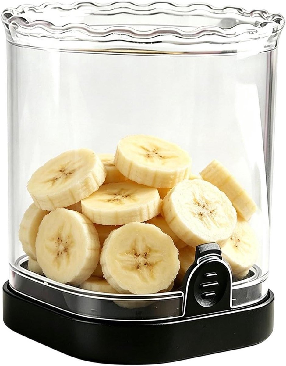 Fruit Snijder Beker - Salade Maker - Maaltijd Voorbereiding - Gelijkmatige Snijresultaten - 10 x 10 x 7 cm - Zwart