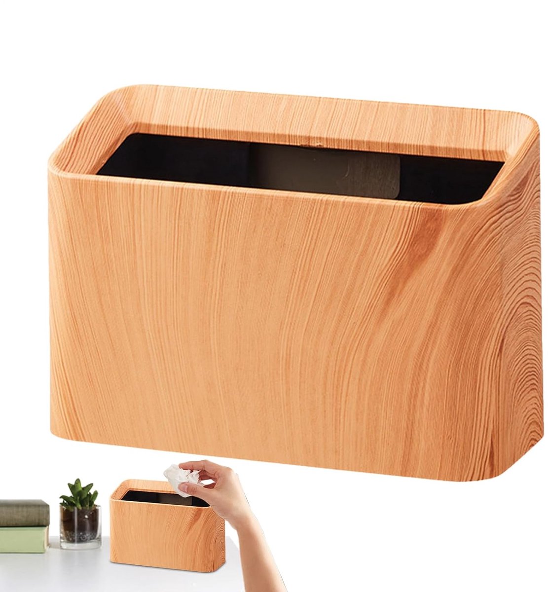 Bureau Afvalbak - Kleine Prullenbak - Net Bureau - Compact Ontwerp - 22x9x15cm