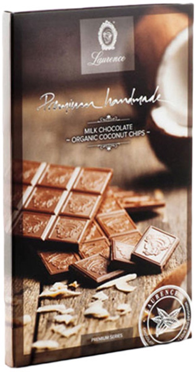 Melkchocolade met kokosschilfers Laurence, 80gr