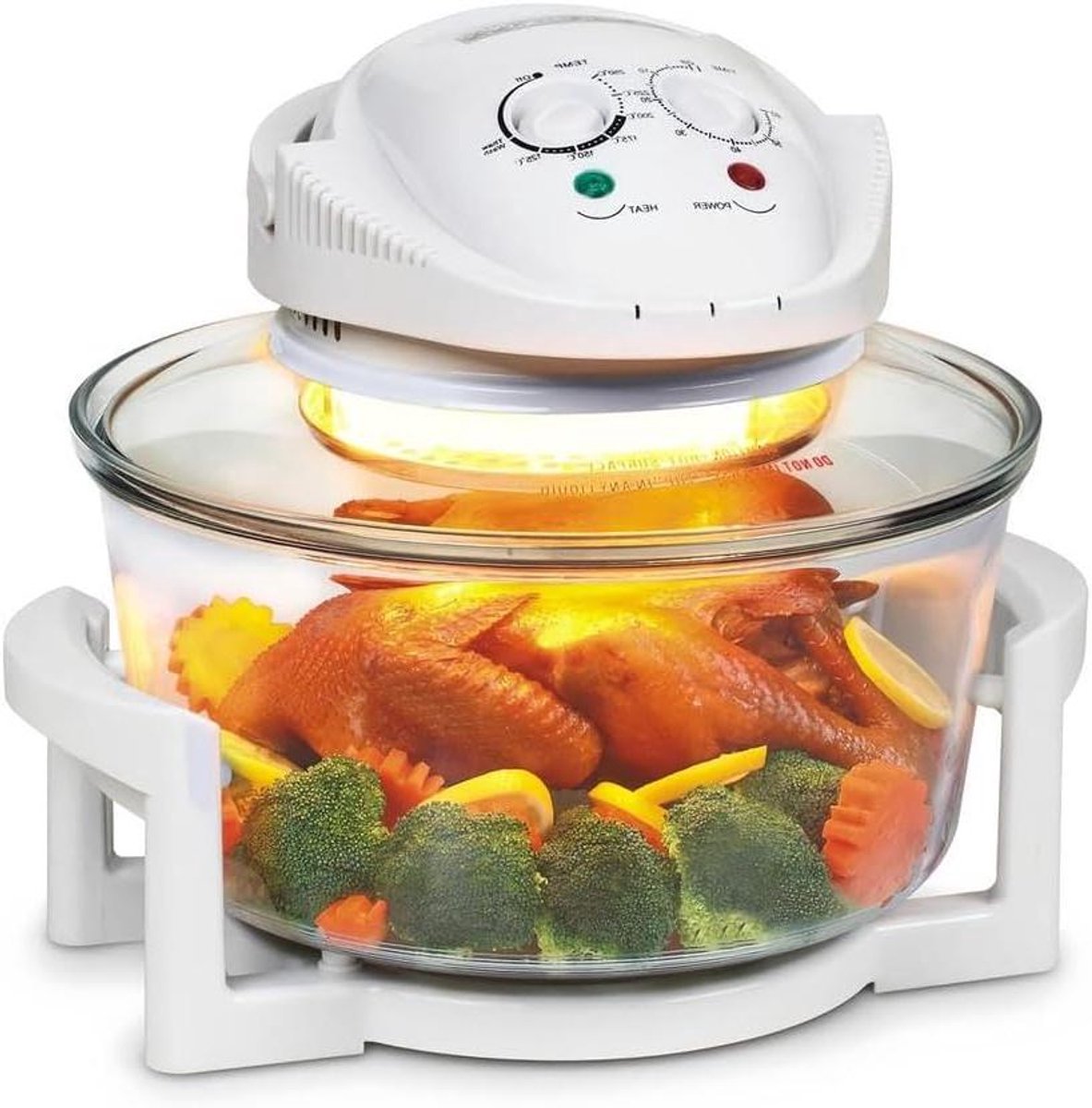 Heteluchtoven Airfryer - Multicooker Grill - Gezond Koken - Grote Glazen Pan - 17 Liter Capaciteit - Transparant