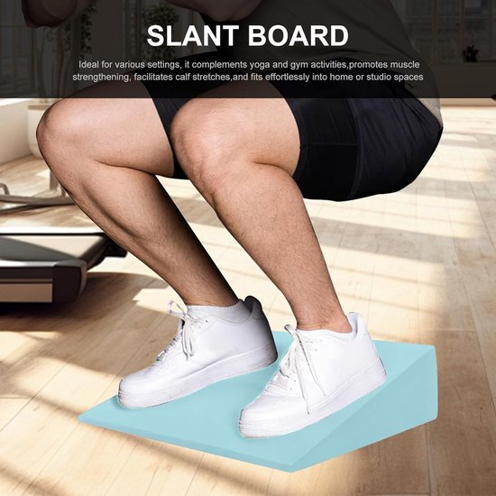 Squat Wedge - Yoga Foam - Spierversterking - Antislip Ontwerp - 32.5 x 30 x 9 cm - Blauw — afbeelding 2